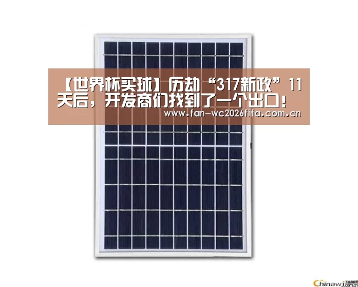 【世界杯买球】历劫“317新政”11天后,开发商们找到了一个出口!(图2) 世界杯买球app